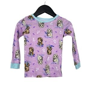 Disney Frozen Princess Graphic Crewneck Long Sleeve Pajama Shirt New Size 2T